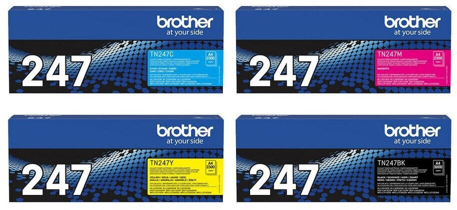 Original Brother TN-247 Multipack (BK/C/M/Y) – Toner 4er-Set