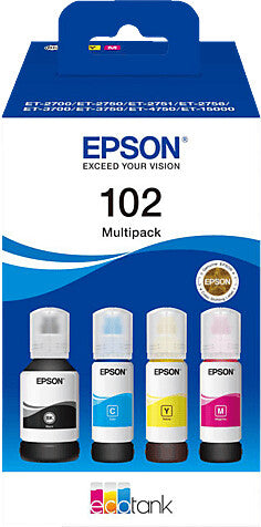 Original Epson 102 EcoTank Tintenpatrone 4-Colour Multipack