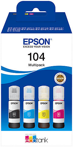 Original Epson 104 EcoTank Tintenpatrone 4-Colour Multipack